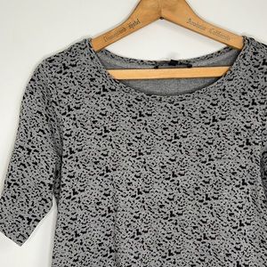 Jasmine & Juliana Grey and Black Fit & Flare Large Tunic Dress Pockets! SOFT!